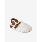 Chaussons sabots fourrés enfant écru Chaussons sabots fourrés enfant écru