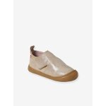 Chaussons  scratchs cuir souple bb or