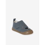 Chaussons � scratchs toile b�b� bleu imprim�