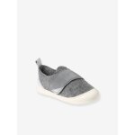 Chaussons scratchs bb en feutre gris chin