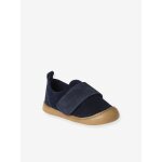 Chaussons scratchs bb en feutre marine