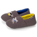 Chaussons slippers ultra confortables et lgres, semelle  picots antidrapants gris chin