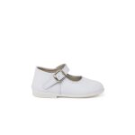 Chaussures babies À boucle en cuir blanc Chaussures babies À boucle en cuir blanc