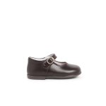 Chaussures babies À boucle en cuir marron Chaussures babies À boucle en cuir marron