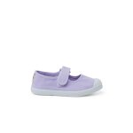 Chaussures babies bout en caoutchouc � fermeture scratch lavande pastel