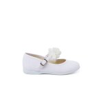 Chaussures babies c�r�monie brazalet � fleurs blanc