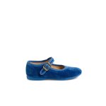 Chaussures babies fille en velours fermeture À boucle bleu azur Chaussures babies fille en velours fermeture À boucle bleu azur