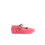 Chaussures babies fille en velours fermeture À boucle rose Chaussures babies fille en velours fermeture À boucle rose