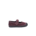 Chaussures babies en velours embout en caoutchouc vieux rose Chaussures babies en velours embout en caoutchouc vieux rose