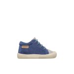 Chaussures barefoot en daim amur zip gris - bleu -