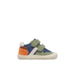 Chaussures barefoot en daim et tissu eldrys vl vert - bleu ciel -