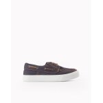 Chaussures bateau en serg bleu fonc
