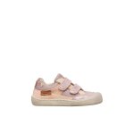 Chaussures en cuir et tissu kesy vl rose - beige