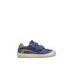 Chaussures en daim et tissu barefoot kesy vl. bleu - jaune -