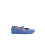 Chaussures fille en serratex avec � scratch bleu azur
