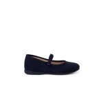 Chaussures fille en serratex avec � scratch bleu marine