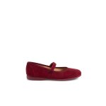 Chaussures fille en serratex avec � scratch bordeaux
