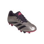 Chaussures de football pour terrain souple style trfle predator argent