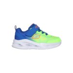 Chaussures � lacets extensibles meteor lights krendo confort sportif enfant bleu lime