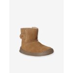 Chaussures premiers pas b�b� boots cuir marron
