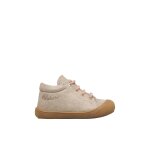Chaussures premiers pas b�b� fille en daim cocoon platine - rose