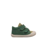 Chaussures premiers pas b�b� gar�on en cuir cocoon � scratch vert - kaki
