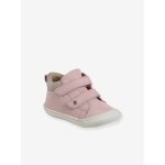 Chaussures premiers pas b�b� scratch rose poudr�