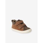 Chaussures premiers pas b�b� velcro lot marron