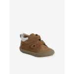 Chaussures premiers pas b�b� velcro marron