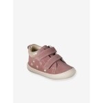 Chaussures premiers pas b�b� velcro rose imprim�