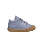 Chaussures premiers pas en cuir cocoon bleu clair -