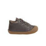 Chaussures premiers pas en cuir doubls en laine cocoon anthracite -