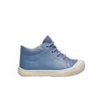 Chaussures premiers pas en cuir avec fermeture clair cocoon zip bleu