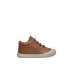 Chaussures premiers pas en cuir avec fermeture clair cocoon zip marron