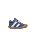 Chaussures premiers pas en cuir et suède macks 2 bleu - blanc Chaussures premiers pas en cuir et suède macks 2 bleu - blanc