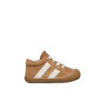 Chaussures premiers pas en cuir et sude macks 2 marron - blanc