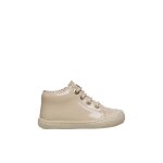 Chaussures premiers pas en cuir verni cottins blanc -