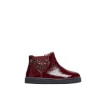 Chaussures premiers pas en cuir verni glarny high 2 bordeaux -