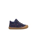 Chaussures premiers pas en sude cocoon embr. cherry marine -