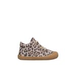 Chaussures premiers pas en su�de imprim� l�opard cocoon beige -