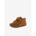 Chaussures premiers pas en su�de imprim� poney marron
