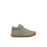 Chaussures premiers pas en su�de summi vert olive -