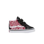 Chaussure � scratch sk8 - mid reissue confort et style junior rouge