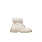 Chaussures en vernis clar zip blanc cr�me -