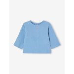 Chemise bb esprit liquette en gaze de coton bleu ple