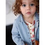 Chemise b�b� en jean pressionn�e personnalisable double stone