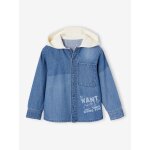 Chemise  capuche animation patchs en denim garon double stone