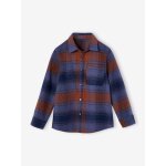 Chemise  carreaux en flanelle garon bleu ardoise