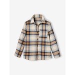 Chemise � carreaux en flanelle gar�on camel