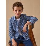 Chemise � carreaux gar�on carreaux bleu